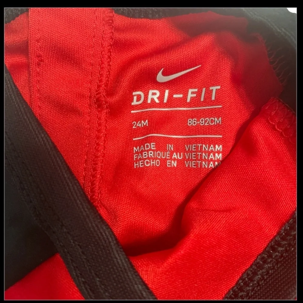 Nike Red and Black Dri-FIT Onesie